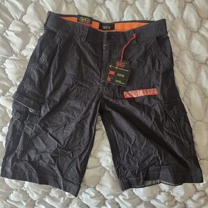 WFD Men's Black Cargo Shorts